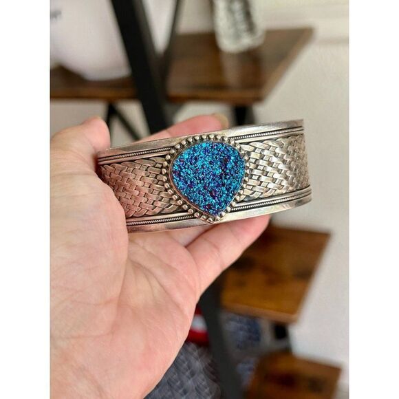 Nicky Butler 925 Druzy Cuff - Picture 8 of 9